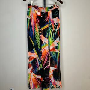 Worthington Skirt-M/L- colorful, long elastic waist flowy